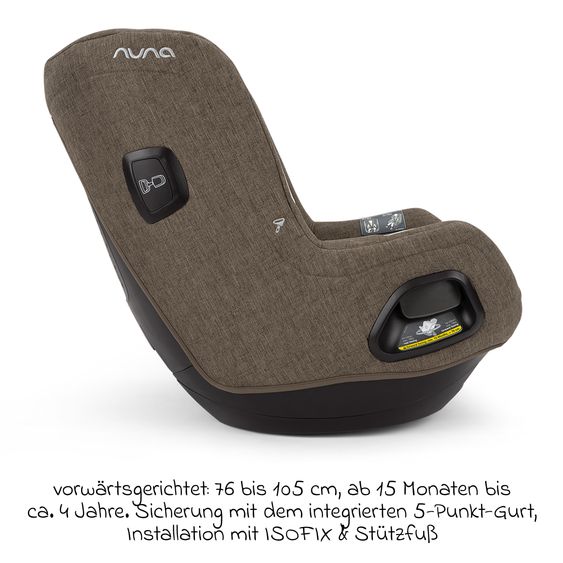Nuna Seggiolino auto Reboarder TODL next i-Size 360° girevole dalla nascita fino a 4 anni (40 cm - 105 cm) incl. riduttore seggiolino - Pistacchio