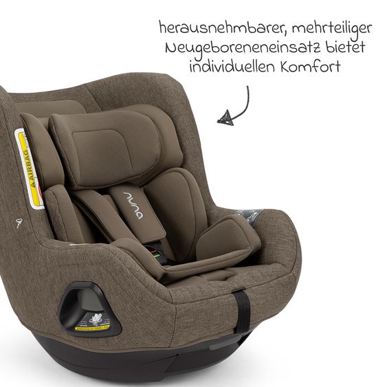 Nuna Seggiolino auto Reboarder TODL next i-Size 360° girevole dalla nascita fino a 4 anni (40 cm - 105 cm) incl. riduttore seggiolino - Pistacchio