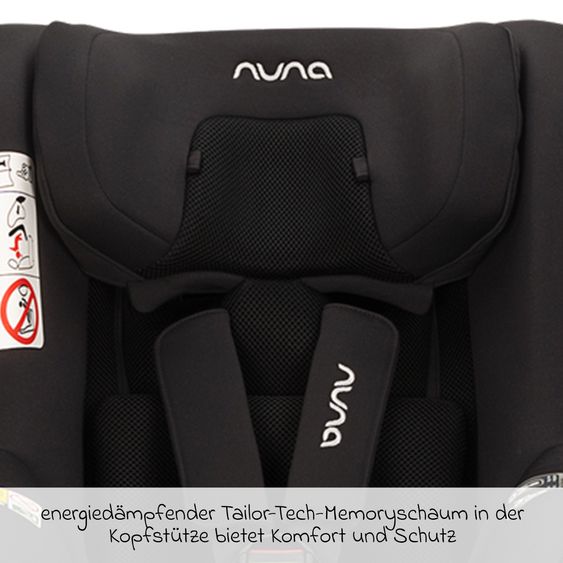 Nuna Reboarder-Kindersitz TODL next i-Size 360° drehbar ab Geburt bis 4 Jahre (40 cm - 105 cm) inkl. Sitzverkleinerer - Thunder