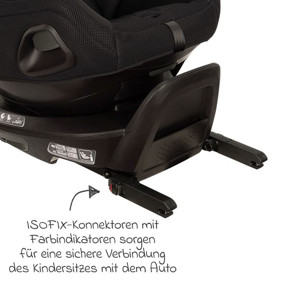 Nuna Reboarder-Kindersitz TODL next i-Size 360° drehbar ab Geburt bis 4 Jahre (40 cm - 105 cm) inkl. Sitzverkleinerer - Thunder