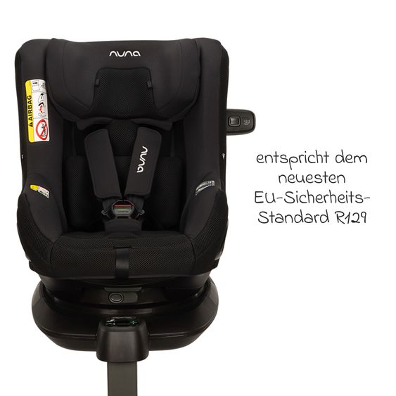 Nuna Reboarder-Kindersitz TODL next i-Size 360° drehbar ab Geburt bis 4 Jahre (40 cm - 105 cm) inkl. Sitzverkleinerer - Thunder