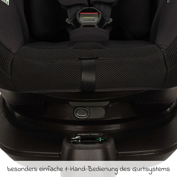 Nuna Reboarder child seat TODL next i-Size 360° incl. Base Curve rotatable from birth to 4 years (40 cm - 105 cm) with seat reducer, padding protection & play animal - Thunder