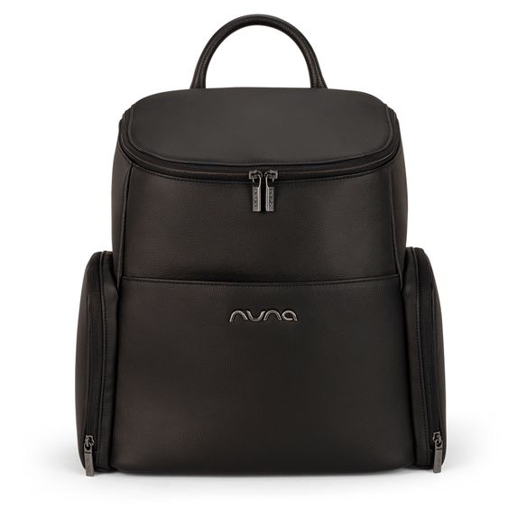 Nuna Wickelrucksack mit Wickelunterlage, Innen-& Außenfächer - Caviar
