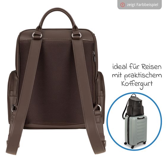 Nuna Wickelrucksack mit Wickelunterlage, Innen-& Außenfächer - Caviar