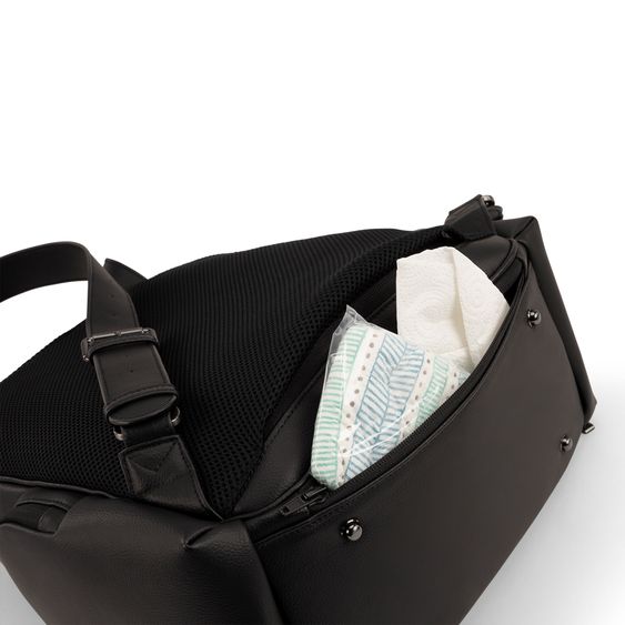 Nuna Wickelrucksack mit Wickelunterlage, Innen-& Außenfächer - Caviar