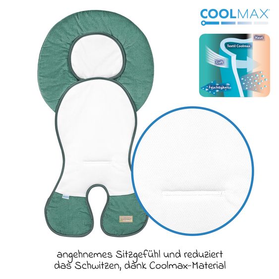 Odenwälder Copriseggiolino auto Babycool per una seduta confortevole - Cool Cord - Eucalipto