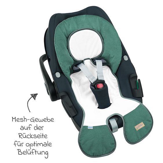 Odenwälder Copriseggiolino auto Babycool per una seduta confortevole - Cool Cord - Eucalipto