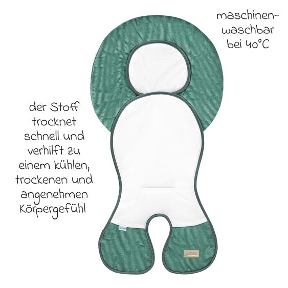 Odenwälder Copriseggiolino auto Babycool per una seduta confortevole - Cool Cord - Eucalipto