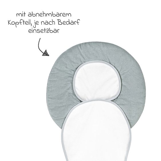 Odenwälder Babyschalen-Auflage Babycool für ein angenehmes Sitzgefühl - Cool Cord - Light Grey