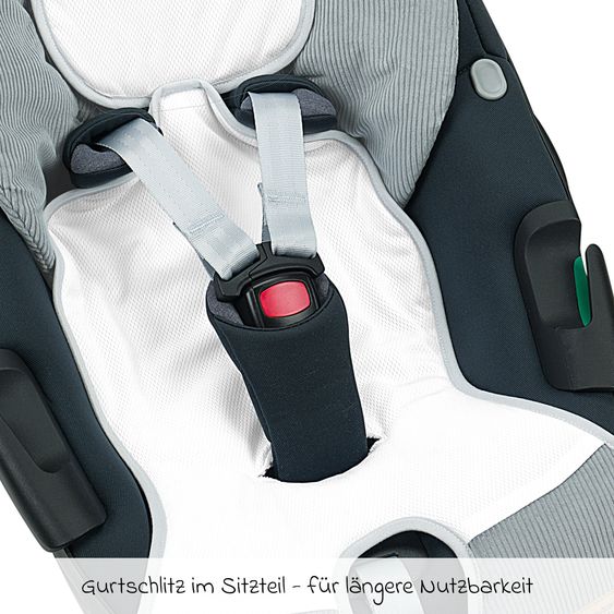 Odenwälder Babyschalen-Auflage Babycool für ein angenehmes Sitzgefühl - Cool Cord - Light Grey