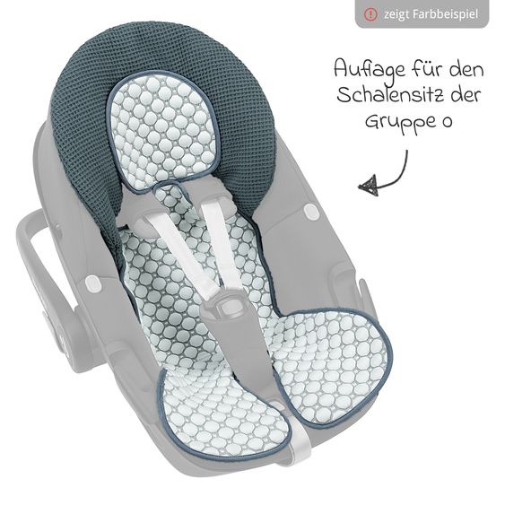 Odenwälder Babyschalen-Auflage mit iceberg-4D-Gewebe - kühlend für ein angenehmes Sitzgefühl - Sand