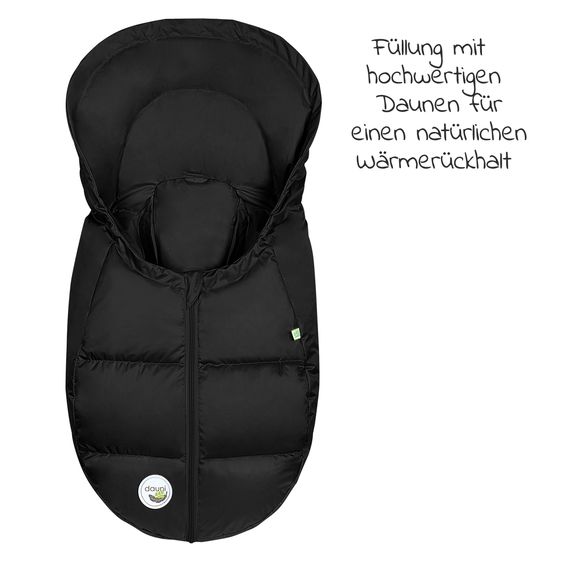 Odenwälder BabyNest Dauni down footmuff for infant carriers & carrycots - Black