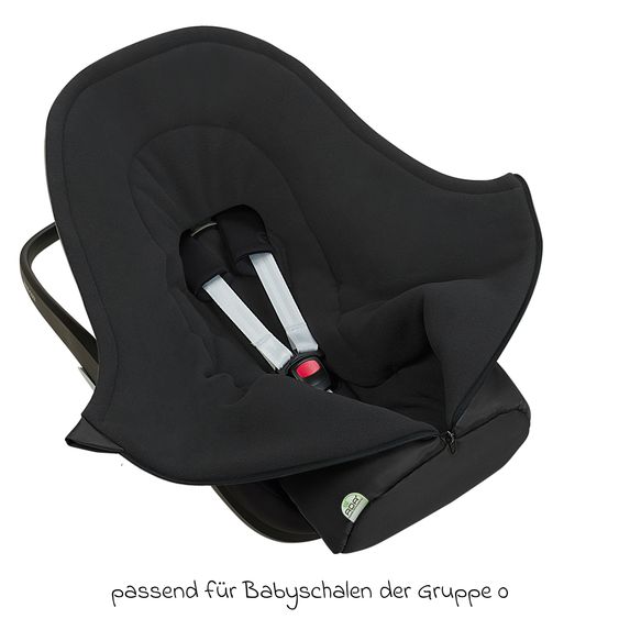 Odenwälder Fleece-Fußsack Benno für Babyschale & Babywanne - Black