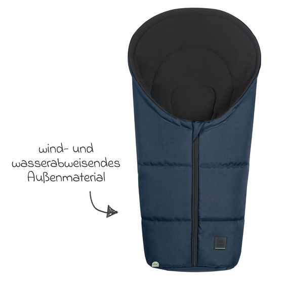 Odenwälder Fleece-Fußsack Benno für Babyschale & Babywanne - Deep Sea