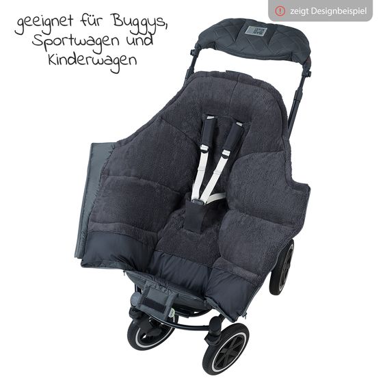 Odenwälder Fleece-Fußsack Carlo für Kinderwagen, Sportwagen & Buggy - Anthrazit