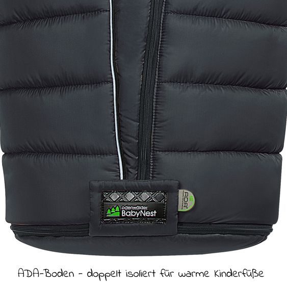 Odenwälder Fleece-Fußsack Carlo für Kinderwagen, Sportwagen & Buggy - Anthrazit