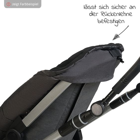 Odenwälder Fleece-Fußsack Carlo für Kinderwagen, Sportwagen & Buggy - Anthrazit