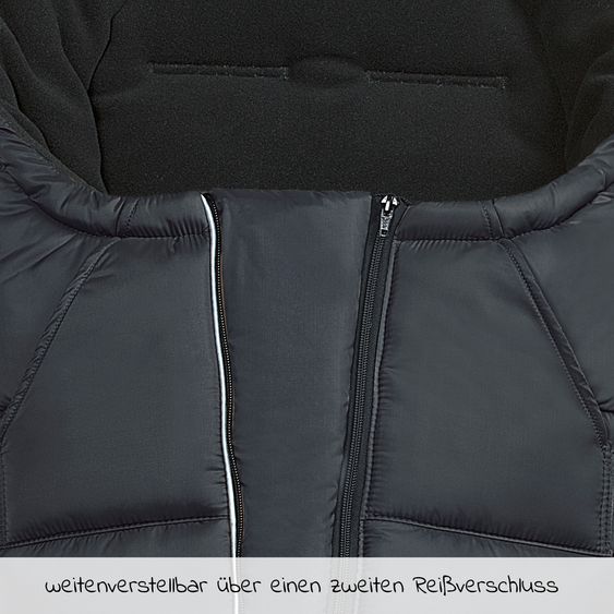 Odenwälder Fleece-Fußsack Carlo für Kinderwagen, Sportwagen & Buggy - Anthrazit