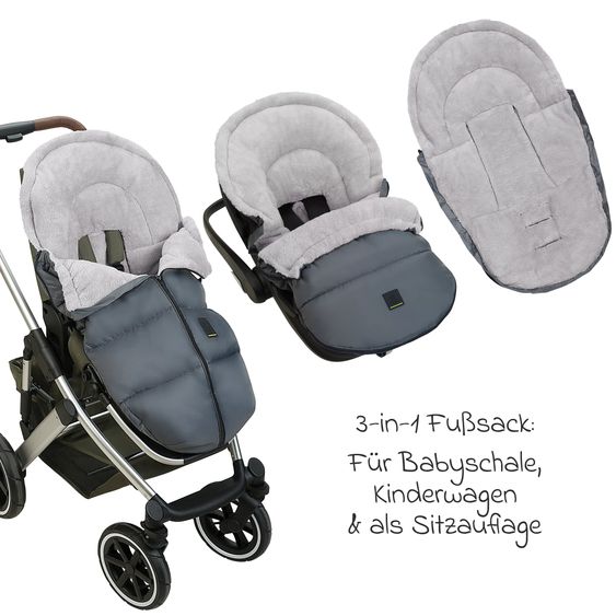 Odenwälder Fußsack Cosmo - Rocky Grey