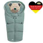 Mucki footmuff for infant carriers & carrycots - Modern Stripes - Cosy Green