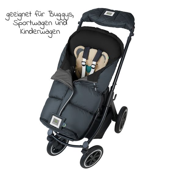 Odenwälder Fußsack Muckitex Mucki L-cs für Kinderwagen, Sportwagen & Buggy - Anthrazit