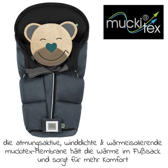Odenwälder Fußsack Muckitex Mucki L-cs für Kinderwagen, Sportwagen & Buggy - Anthrazit