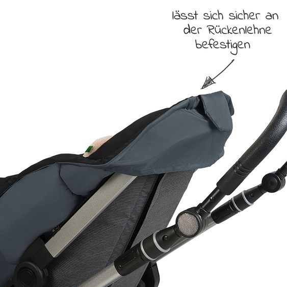 Odenwälder Fußsack Muckitex Mucki L-cs für Kinderwagen, Sportwagen & Buggy - Anthrazit