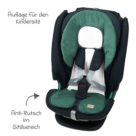 Odenwälder Kindersitz-Auflage Babycool für ein angenehmes Sitzgefühl - Cool Cord - Eucalyptus