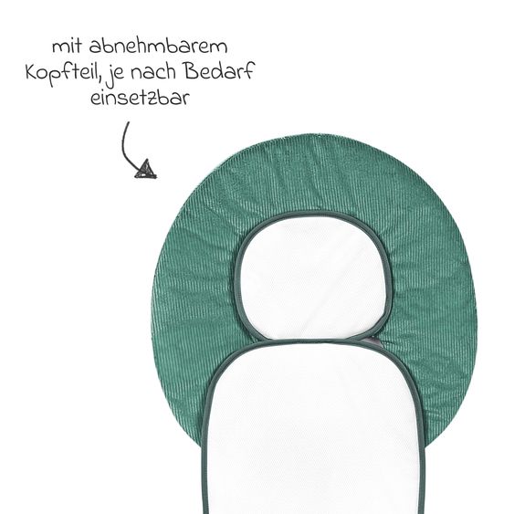 Odenwälder Kindersitz-Auflage Babycool für ein angenehmes Sitzgefühl - Cool Cord - Eucalyptus