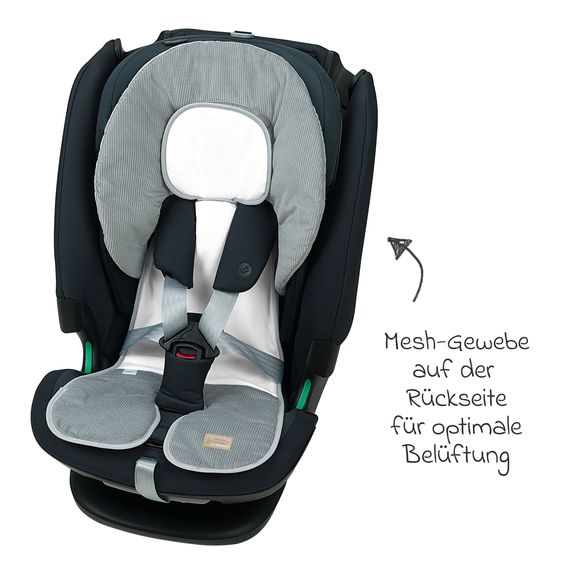 Odenwälder Babycool child seat cover for a comfortable seating experience - Cool Cord - Light Grey