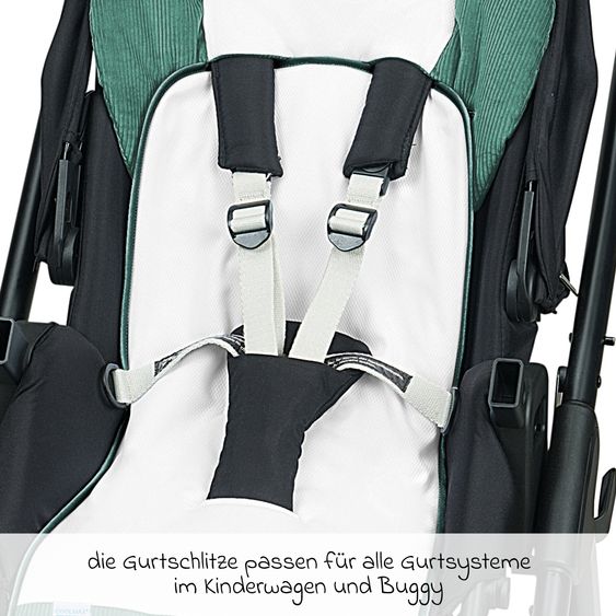 Odenwälder Cuscino per carrozzina Babycool per una seduta confortevole - Cool Cord - Eucalipto