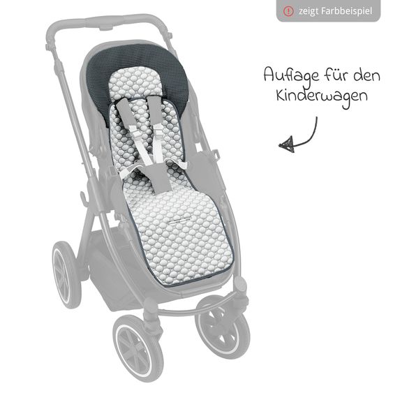 Odenwälder Stroller pad with iceberg 4D fabric - cooling for a comfortable sitting experience - sand