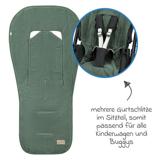 Odenwälder Kinderwagen-Auflage Nicky für Kinderwagen & Buggys - Eucalyptus