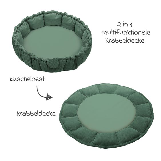 Odenwälder Krabbeldecke Nicky-Vario Kuschelnest und Krabbeldecke - Eucalyptus