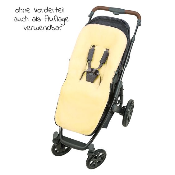 Odenwälder Lammfell-Fußsack Leon Plus für Kinderwagen, Sportwagen & Buggy - Anthrazit