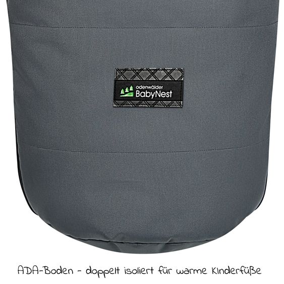 Odenwälder Lammfell-Fußsack Leon Plus für Kinderwagen, Sportwagen & Buggy - Anthrazit