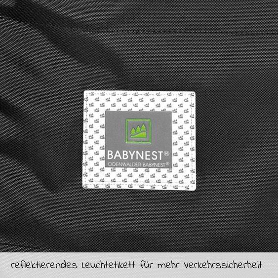 Odenwälder Lammfell-Fußsack Tomy-cs für Kinderwagen, Sportwagen & Buggy - Black