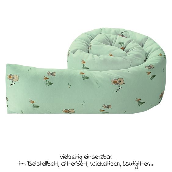 Odenwälder Nest roll jersey protegge il lettino e il box 165 cm - TwoFriends - Greenery