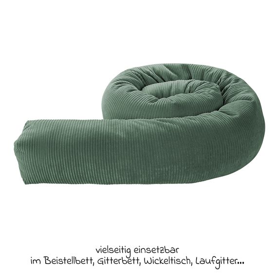 Odenwälder Nestchen-Rolle Nicky schützt im Kinderbett und im Laufgitter 180 cm - Eucalyptus