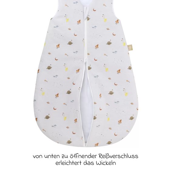 Odenwälder Schlafsack wattiert Jersey - Space - Grey - Gr. 90 cm