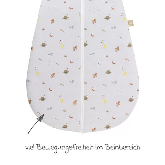 Odenwälder Schlafsack wattiert Jersey - Space - Grey - Gr. 90 cm