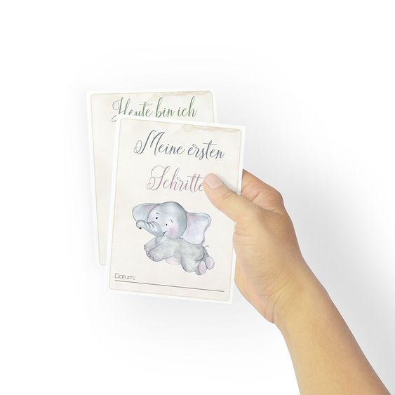 OLGS Babyartikel Baby-Meilensteinkarten - Mädchen