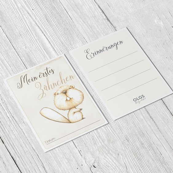 OLGS Babyartikel Baby-Meilensteinkarten - Mädchen