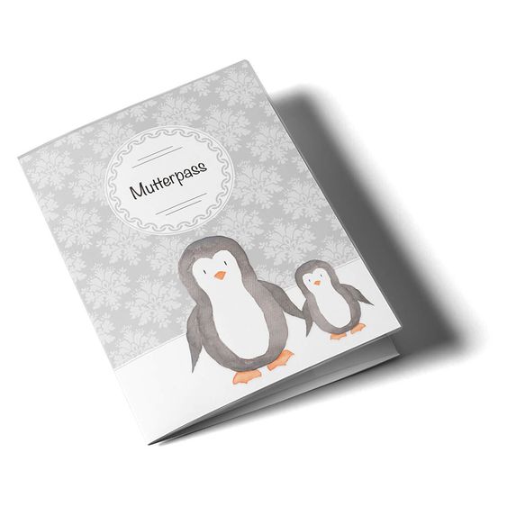 OLGS Babyartikel Mother passport cover Black & White - Penguin