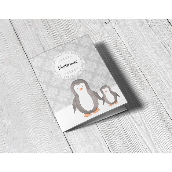 OLGS Babyartikel Mother passport cover Black & White - Penguin