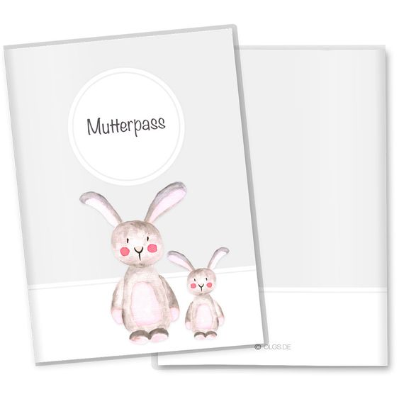 OLGS Babyartikel Mother passport cover forest animals - bunny