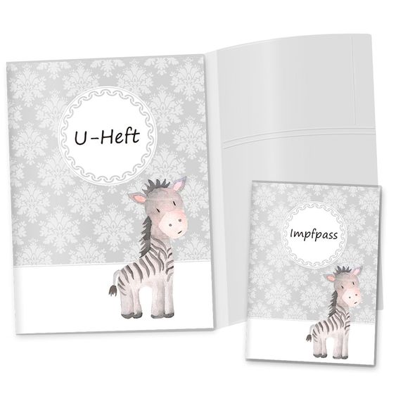 OLGS Babyartikel U-Heft Hüllen Set Black & White - Zebra