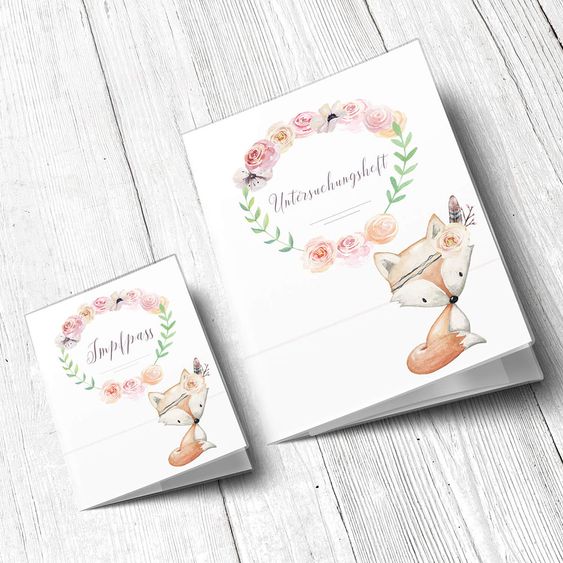 OLGS Babyartikel U-book covers set Cute Boho - fox