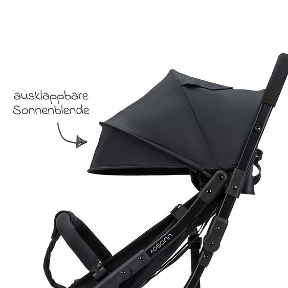 Osann Buggy & Pushchair Vegas up to 22 kg with Auto-Fold function, reclining position incl. cupholder - Carbon