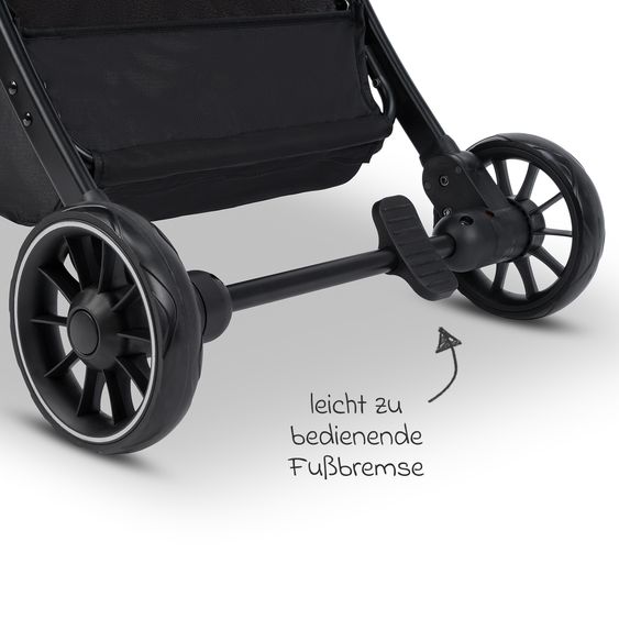 Osann Buggy & Pushchair Vegas up to 22 kg with Auto-Fold function, reclining position incl. cupholder - Carbon